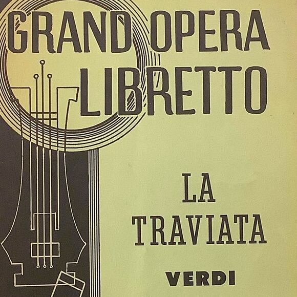 Grand Opera Libretto, La Traviata Verdi, Circa 1960's, Edwin F. Kalmus, NYC - Picture 2 of 6